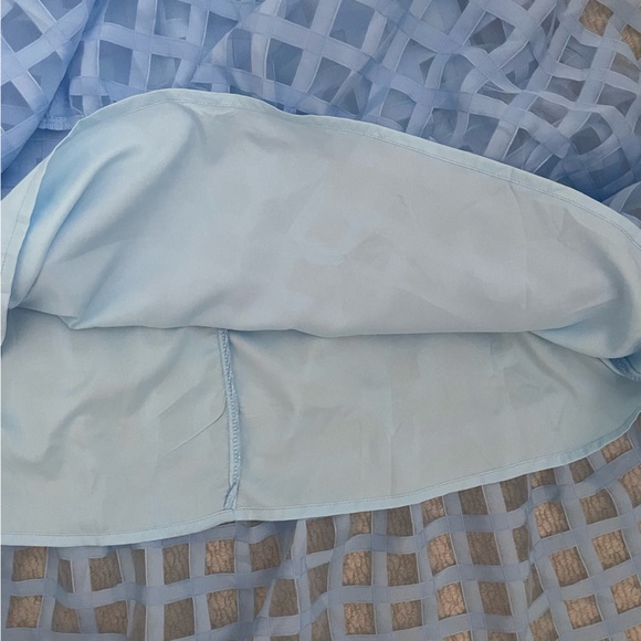 NWT PrettyGarden Blue Puff-Sleeve Ruffle Dress Size S - Picture 11 of 15